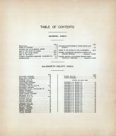 Table of Contents, Ellsworth County 1918